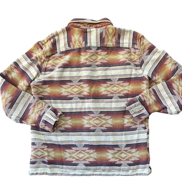 Billabong Men’s Furnace Fleece Shacket Sz M Aztec Southwestern Button Up Jacket - Picture 3 of 12